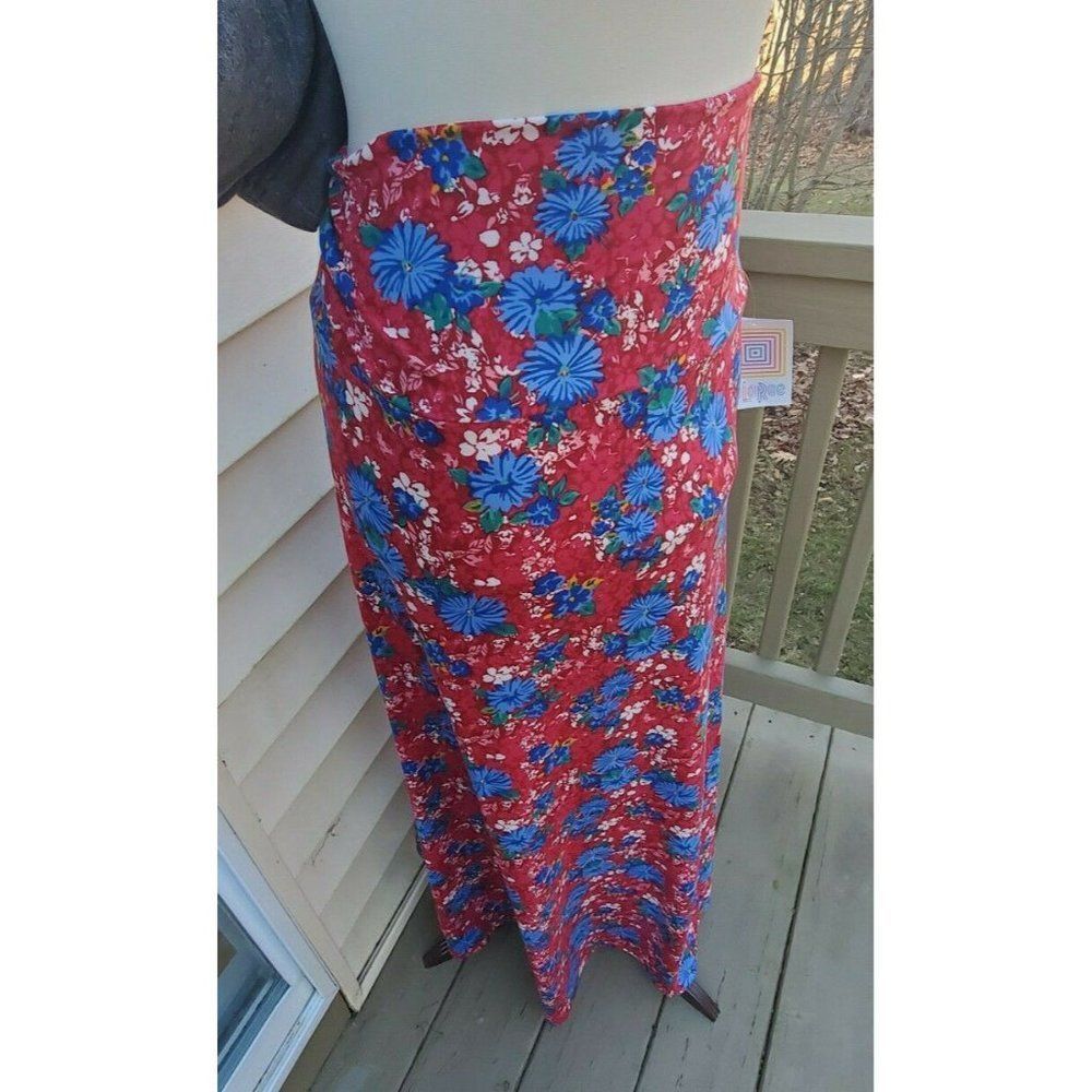 Lot 4 LuLaRoe Maxi Skirt 3XL NWT New with Tag Purple Pink Red Floral Black Dress - Picture 6 of 12